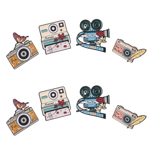 Autentico fascino retrò: con ornamenti per fotocamere retrò e decorazioni per fotocamere vintage per mensole, questa spilla aggiunge un tocco di nostalgia, completando perfettamente l'arredamento fotografico in case e , oggetti di scena per fotografie in miniatura, spilla con ciondolo fotografico commemorativo