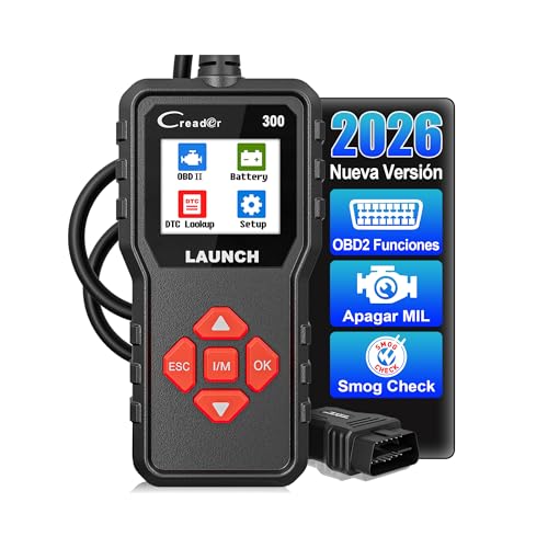 OBD2 Diagnosis Coche Multimarca LAUNCH - CR300 Scanner para Coche Multimarca, Lector Códigos Fallos Motor Autos, Completas OBDII Funciones Maquina Escaner para Todos los Vehículos OBDII