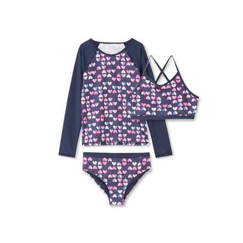 Lands' End Big Girls 3 Piece UPF 50 Sun Protection Rash Guard Set