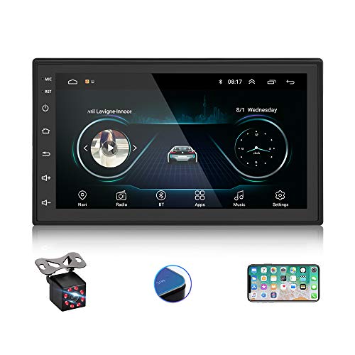 Crazy Clearance EKAT Double Din Car Stereo Touchscreen 7-inch Android Car Radio with Bluetooth and Backup Camera, FM/AUX in/WiFi/USB/Mirror Link + Backup Camera