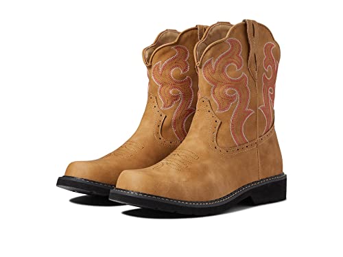 Image of ROPER Womens Chunk Rider Embroidery Round Toe Casual Boots Ankle Low Heel 1-2 inch