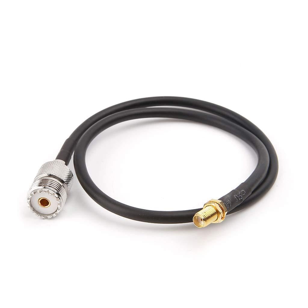 Elnwnnkc SMA Female To UHF SO239 PL259 Female RG58 Pigtail Cable Coaxial Assembly