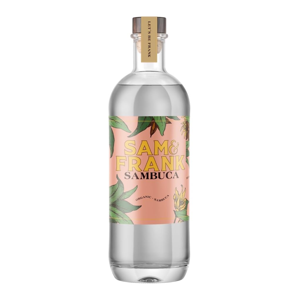 BORNHOLM SPIRITS „Sam & Frank Sambuca“, Anis-Spirituose aus Dänemark, Überraschungsetikett, 0,7 L, 40% Vol.