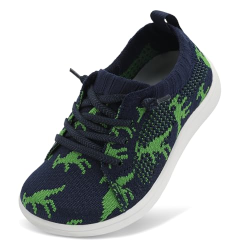 Image of LeIsfIt Toddler Shoes Girls Boys Wide Shoes Kids Zero Drop Minimalist Sneakers Barefoot Slip on Tennis Sneakers