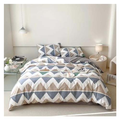 Ensemble de housse de couette imprimé coton parure de lit double queen - 3