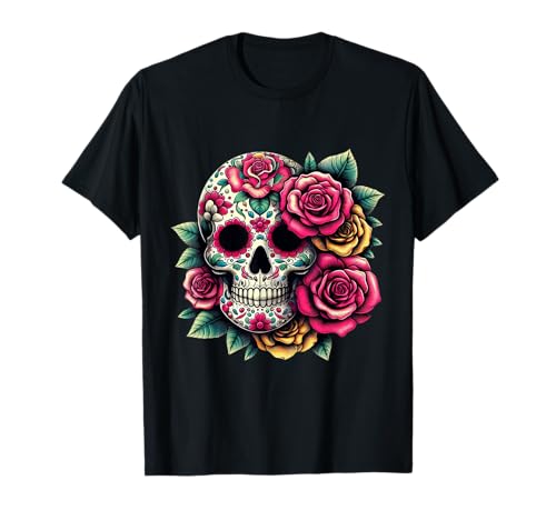 Tête de Mort en Sucre pour Femme, Fille, Homme T-Shirt