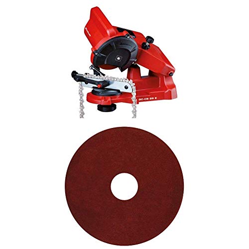 Einhell GC-CS 85 E - Afilador para cadenas, 85 W, 5500 min-1, Rojo & 4500076 Disco para afilador de cadenas de motosierra (3,2mm)