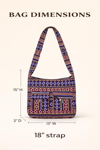 Image of SUVASANA Large Sling Shoulder Bag for Men Women Casual Comfortable Everyday Purse Travel Women's Cross-body Bags