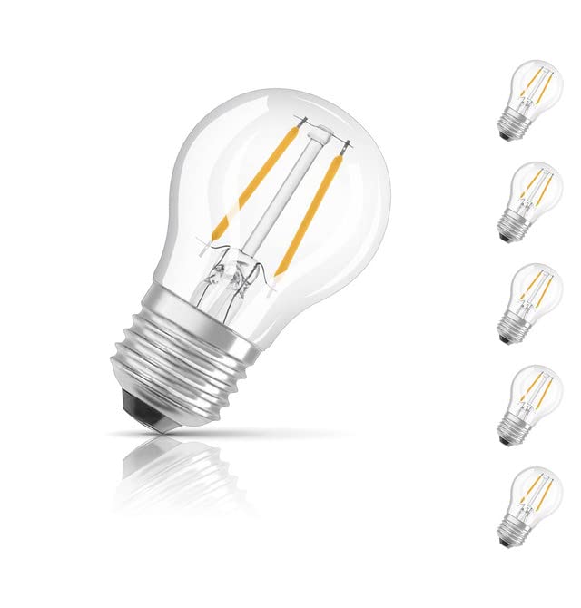 OsramFilament Retrofit Classic 4W LED Bulb, Screw base E27-2700k Warm White Lamp Pack Of 6