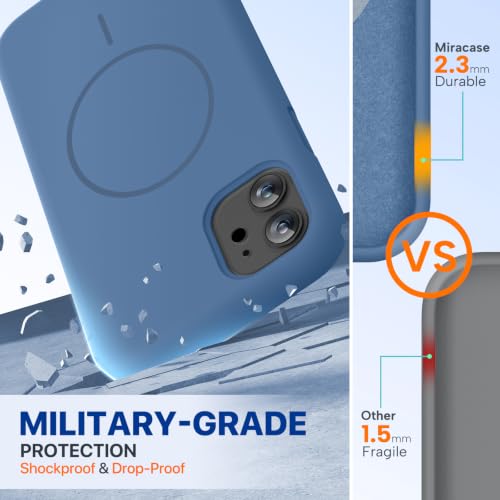 Image of Miracase Silicone & Magnetic for iPhone 11 Phone Case, Glass Blue