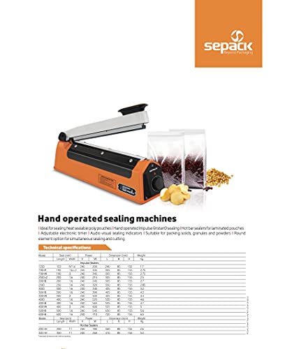 Image of Sepack 250 Delta Hand Held Impulse Sealing Machine 10 Inches