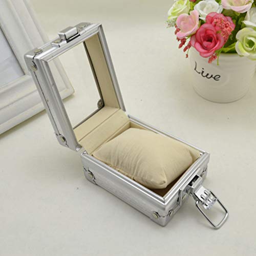 ULTECHNOVO Caixa de RelÃ³gio Caixa de AlumÃ­nio para RelÃ³gio Com Fechadura Porta-RelÃ³gio Caixa par