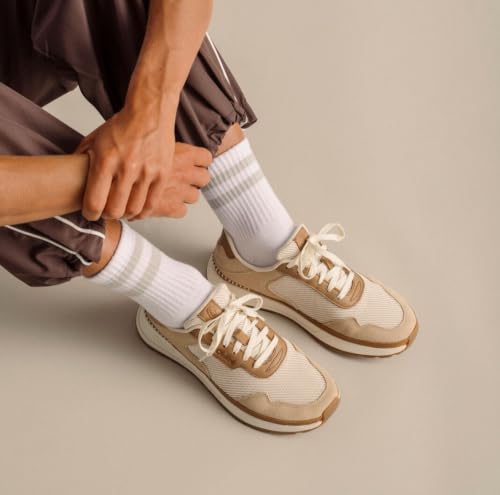 Image of OluKai Koke Women's Sneakers, Retro Running Shoes with Drop-in Heel & Airy Mesh, Lightweight Comfort for Everyday Wear, Wet Grip Rubber Traction