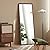 TheiaMo 65"×22" Wooden Full Length Mirror, Floor Mirror with Standing Holder Leaning/Hanging Mirror Wood Frame Large Wall-Mounted Mirror for Bedroom/Living Room, Brown Wood