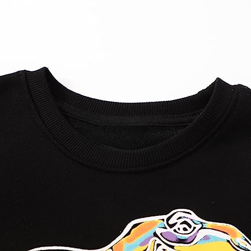 Image of HILEELANG Toddler Boy Sweatshirts Crewneck Long Sleeve Pullover Cotton Graphic Christmas Clothing
