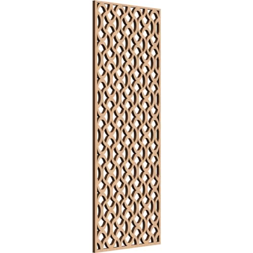 Image of Resort Decorative Pierced Fretwork Wood Wall Panels, 13 3 /8 inchW x 34 3 /8 inchH x 3 /8 inchT, Hickory