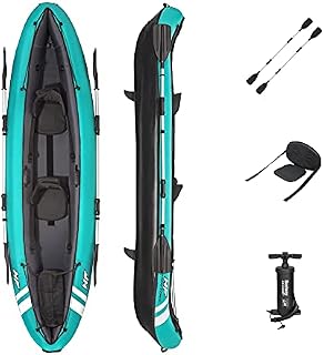 Bestway Hydroforce Ventura Kayak Set, Inflatable Boat Set With Hand Pump, Paddle And Storage Bag
