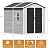 6x8 FT Resin Shed with Floor & Windows Weatherproof Outdoor Storage Shed Large Plastic Shed with Lockable Door Tool Garden Sheds for Backyard, Patio