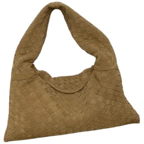Slouchy Woven Suede Hobo Bags Women Trendy Suede Purse Crossbody Crescent Shoulder Satchel Work Bag Top Handle Tote Handbag Cover