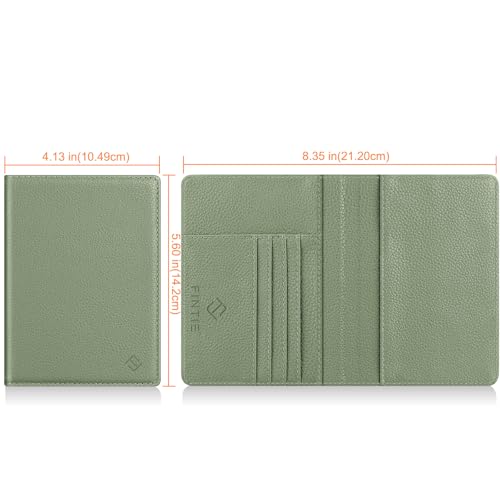 Image of FINTIE Passport Holder, Slim Travel Wallet RFID Blocking Card Case Cover Passport Cover Protector Essentials with Credit Card Slots for Women /Men | Slim