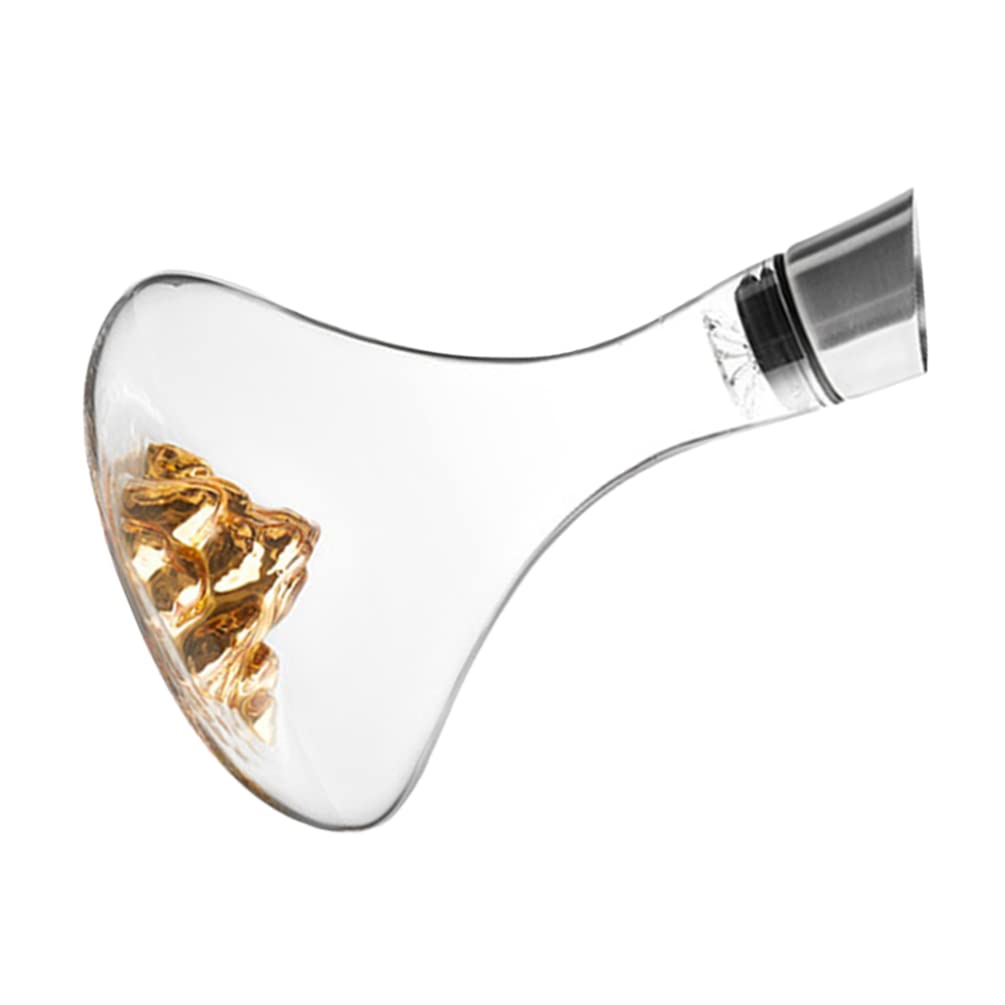 Kreativer Weindekanter 1800ml Kristall Gold für Schnelle Belüftung