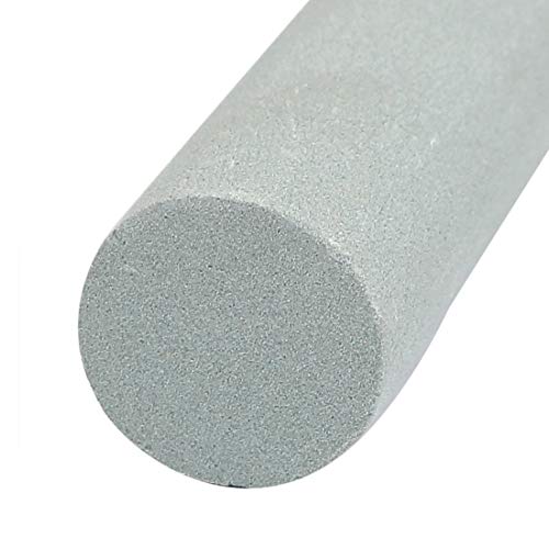 Aexit 150mm Long Abrasives 400 Grit Round Polishing Oil Stone Sticks Green 2 Pcs Model:99as285qo330