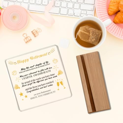 Image of Acrylic decoration Retirement Gifts for Women /Men, Happy Acrylic Retirement Gifts,Happiness Gag Gift for Retirees-retire gift for retired cadre worker Coworker Teacher Nurse Boss