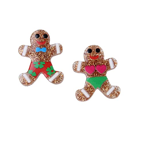 Betsey Johnson Gingerbread Non-Matching Stud Earrings Multi One Size