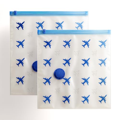 Image of Lavatelli Vacuum Bags for travelling, Set of 2 - 40x45 cm | Compress Clothes for IndiGo, SpiceJet & Air India Express Cabin Bag, Festival & Business Trip Packing | Electric Pump Compatible Accessories