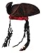 Jacobson Hat Company Men's Caribbean Pirate with Braids, Brown, One Size