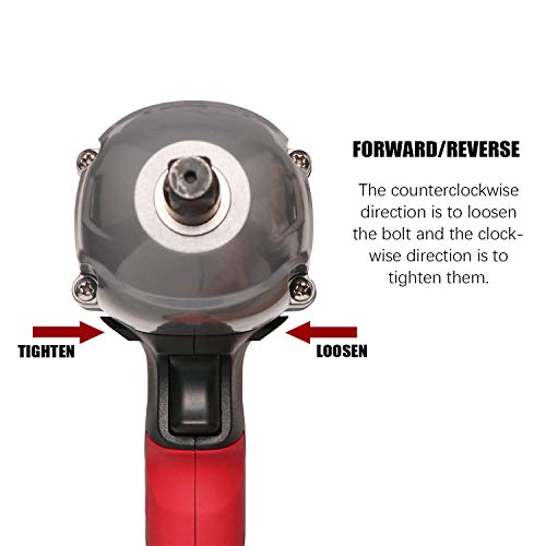 GETUHAND Electric Impact Wrench 1/2 Inch & 12 Volt 400N.M 300ft-lbs Max Torque with 1/2" Strong Square Drive, Portable Car Impact Wrench Kit with Sockets and Carry Case - Thumbnail 7