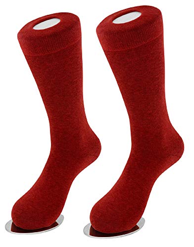 6 Pair of Biagio Solid MAROON Burgundy Solid Men's COTTON Dress SOCKS4