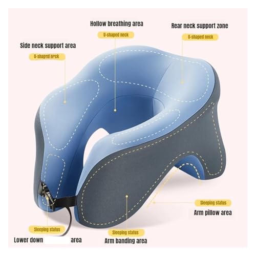 Almohada de espuma viscoelástica ergonómica para viaje miniatura 5