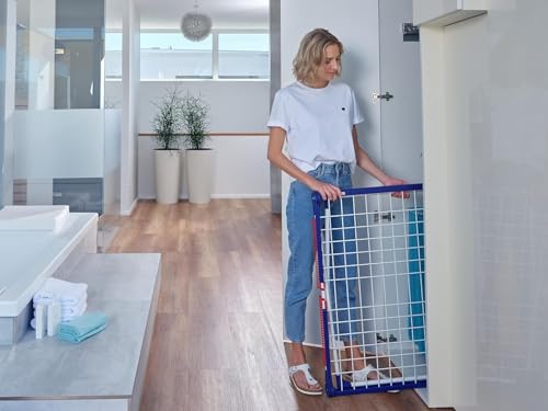 Leifheit Standtrockner Pegasus 200 Solid Comfort mit 20m Trockenlänge, Flügelwäschetrockner für Lange Wäschestücke, Wäscheständer mit Bügelstangen