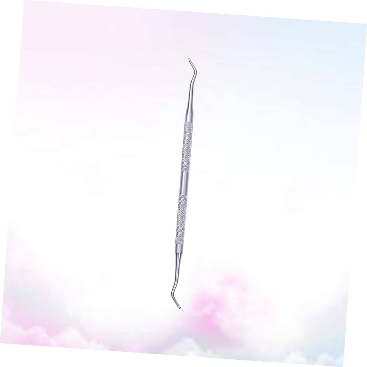 FOMIYES Cuticle Remover Spoon Tool Portable Stainless Steel Nail Cleaner with Dual Heads for Deeper Nail Care for Men and Women Lightweight Design for Home Travel