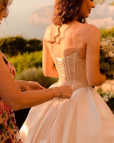 Wedding Dress for Bride with Train 2025 Lace Appliques Sweetheart Boho Beach Bridal Gowns for Women2