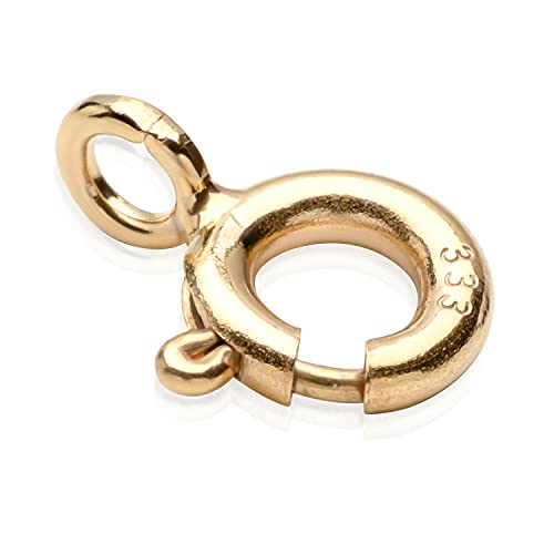 Cierre de anillo de resorte para reparar collares rotos con oro amarillo 333 2