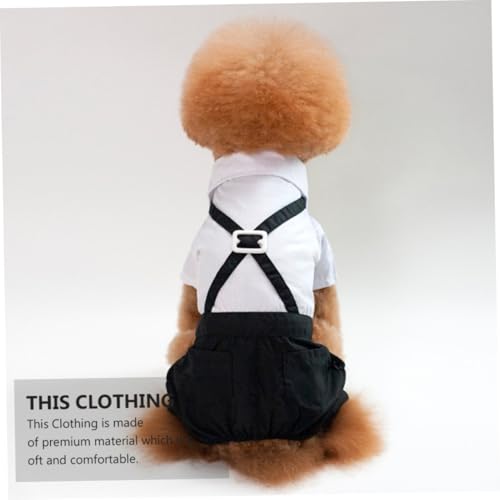 Disfraz formal para perro XXL con pajarita y tirantes miniatura 6