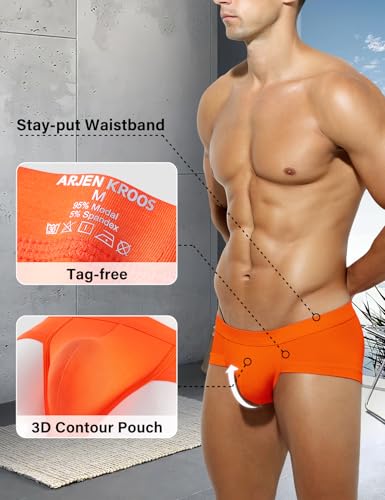Arjen Kroos Briefs for Men 3 Pack Sexy Underwear Breathable Modal Trunks Briefs3