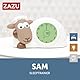 Zazu Sam The Lamb Uhr – Schlafcoach Uhr und Nachtlicht für Kinder | Bringt Ihrem Kind mit visuellen Indikatoren bei, wann es aufwachen soll | Einstellbare Helligkeit | Automatische Abschaltung (Braun)