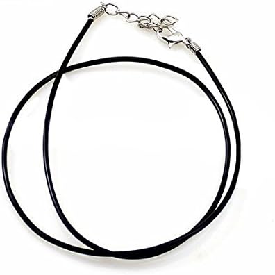 SheClub® Black Leather Cord Choker Necklace with Tibetan Silver Elephant Charm Pendant