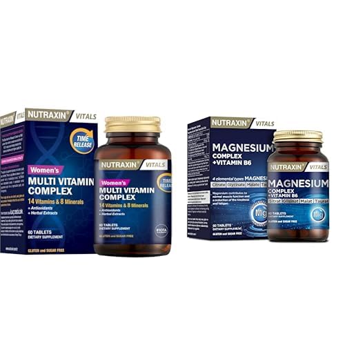 Nutraxin Seti | Women's Multi Vitamin Complex 60 Tablet x1 + Magnesium Complex 60 Tablet x1