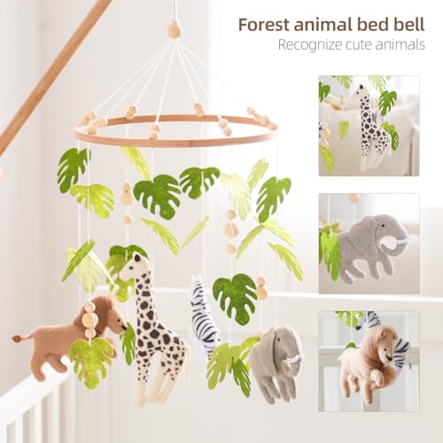 EERKEOD Baby Crib Mobile Baby Nursery Mobile Handmade Felt Forest Animal Mobile for Baby Boys and Girls Woodland Nursery Decor for Infant Bedroom Hanging Gender Neutral Baby Stuff - Image 3