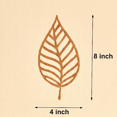 Image of THE LINEN COMPANY Printed Curtains 9 Feet Long, Duck Canvas Cotton Leaf Curtains for Hall, 9ft Set of 2, Pan Print