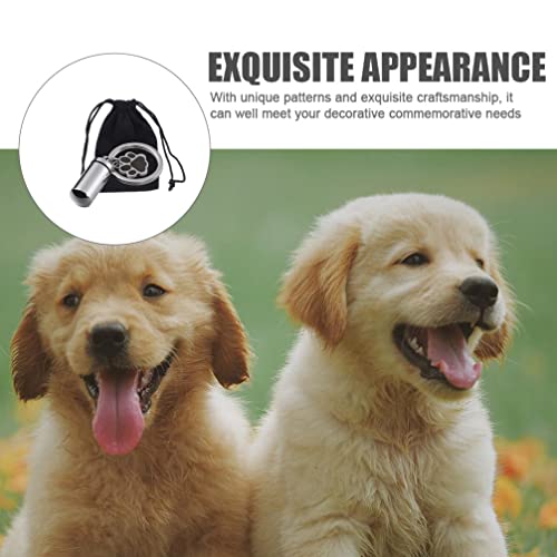 STOBOK 2 Conjuntos Pequeno Pet Funeral Urn Colar Pet Paw Charme Pet Cinzas Pingente Cilindro Cilindr