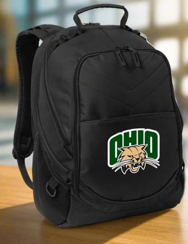 Image of Broad Bay Ohio University Backpack | Official Ohio Bobcats Logo, Padded Laptop Computer Section, Premium 600 Denier Nylon Fabric,