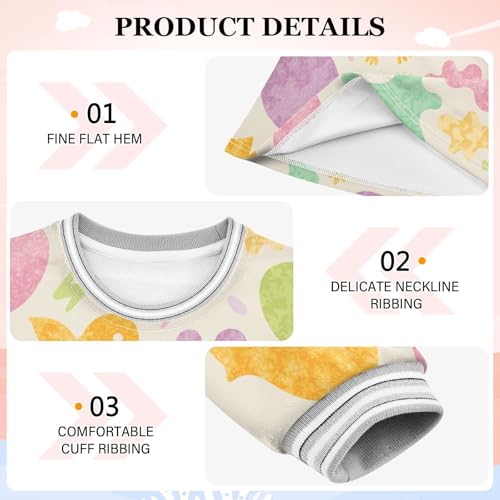 Chicken Flower Girls Dresses Long Sleeve Sweatshirt Dress for Girls Winter Toddler Casual A Line Dresses Size 2-8T3