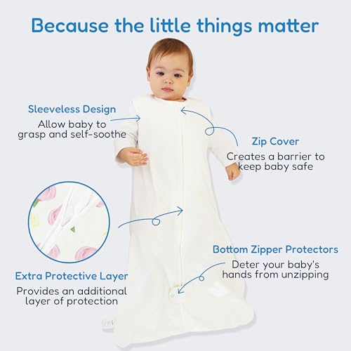 Image of TotAha Sleep Sack 15-18-24 Months 0.5 TOG, Lightweight Summer Sleeping Sacks, Soft Babies Wearable Blanket with 2-way Zipper for Girl 3-Pack, 0.5 TOG