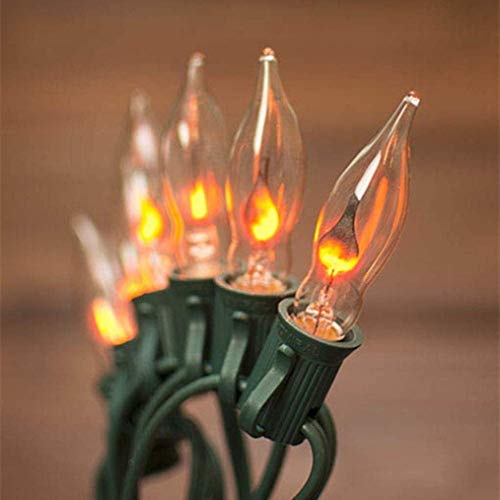 SUNSGNE-Christmas-Flicker-Flame-String-Lights-10Ft-Amber-Flame-Lights-Outdoor-Patio-Lights-C18-Christmas-String-Lights-for-Outdoor-Halloween-Christmas-Decoration-Green-Wire SUNSGNE Christmas Flicker Flame String Lights 10Ft Amber Flame Lights Outdoor Patio Lights C18 Christmas String Lights for Outdoor Halloween Christmas Decoration Green Wire
