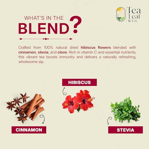 Image of Sweet Hibiscus Green Tea Loose Leaf (100gm /3.5oz), Makes Upto 50 Servings
